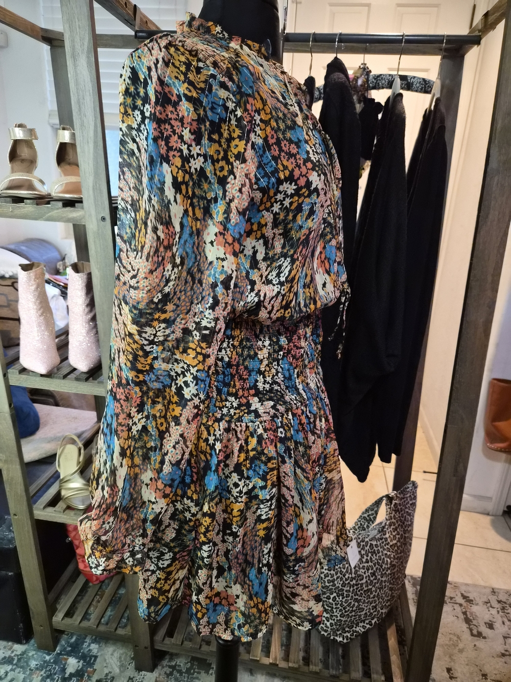 Jolie & Joy, Floral Long-Sleeved Mini Dress #0071 - Picture 9 of 13